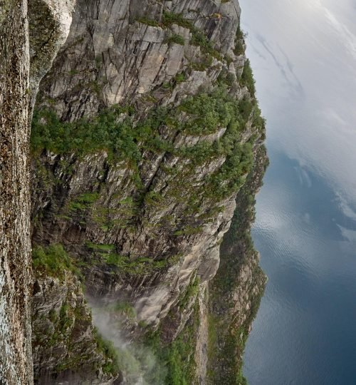 landscape, abyss, nature, rock, mountain, cliffs, water, canyon, depth, norway, fjord